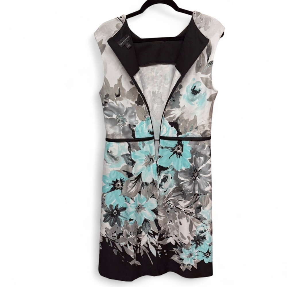 Connected Apparel Floral Sheath Dress - Size 10 - Picture 5 of 7